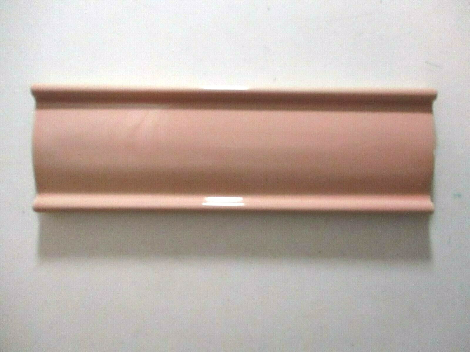 1 Tile Japan Ceramic Porcelain 6-1/2″ Chair Rail Gloss Heather Pink Wall Cap MCM