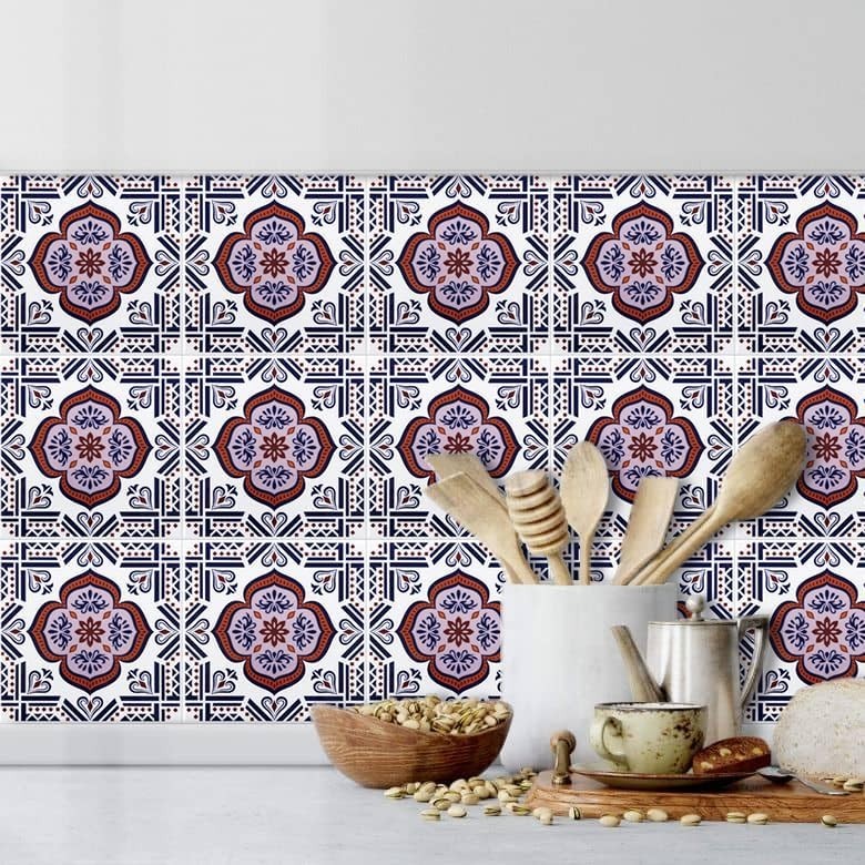 32 Colorful Talavera Peel and Stick Backsplash Tiles – Waterproof & Easy Install