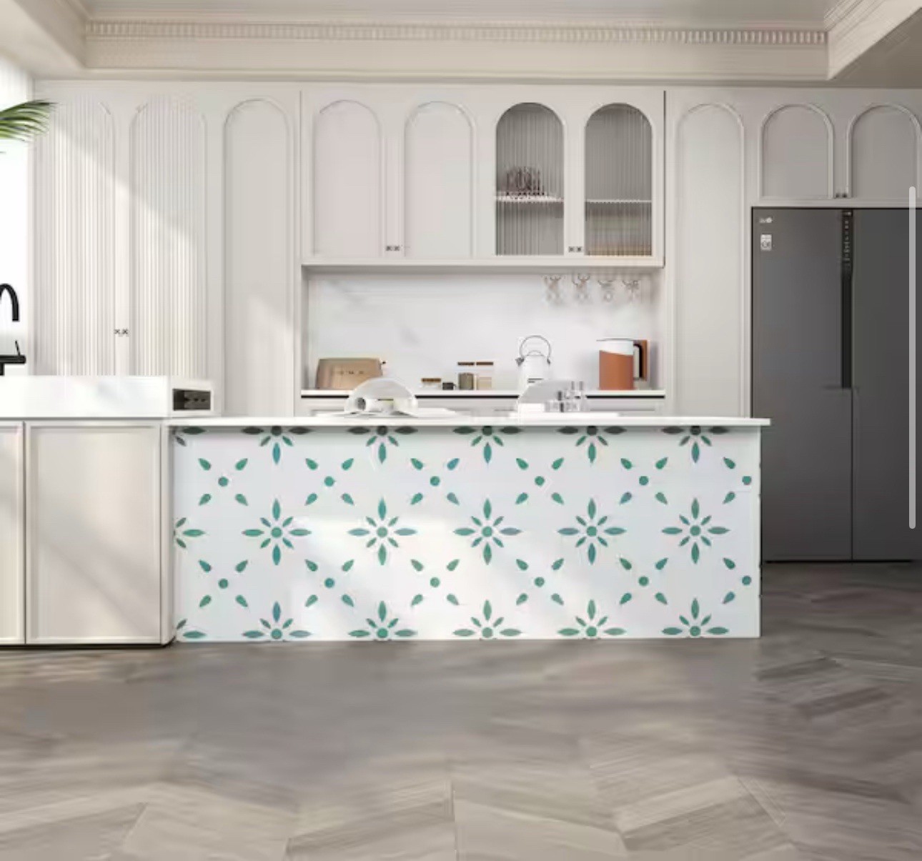 Green Vinyl Peel and Stick Backsplash, Wall Tile for Kitchen (10PKG/9.69sq ft)