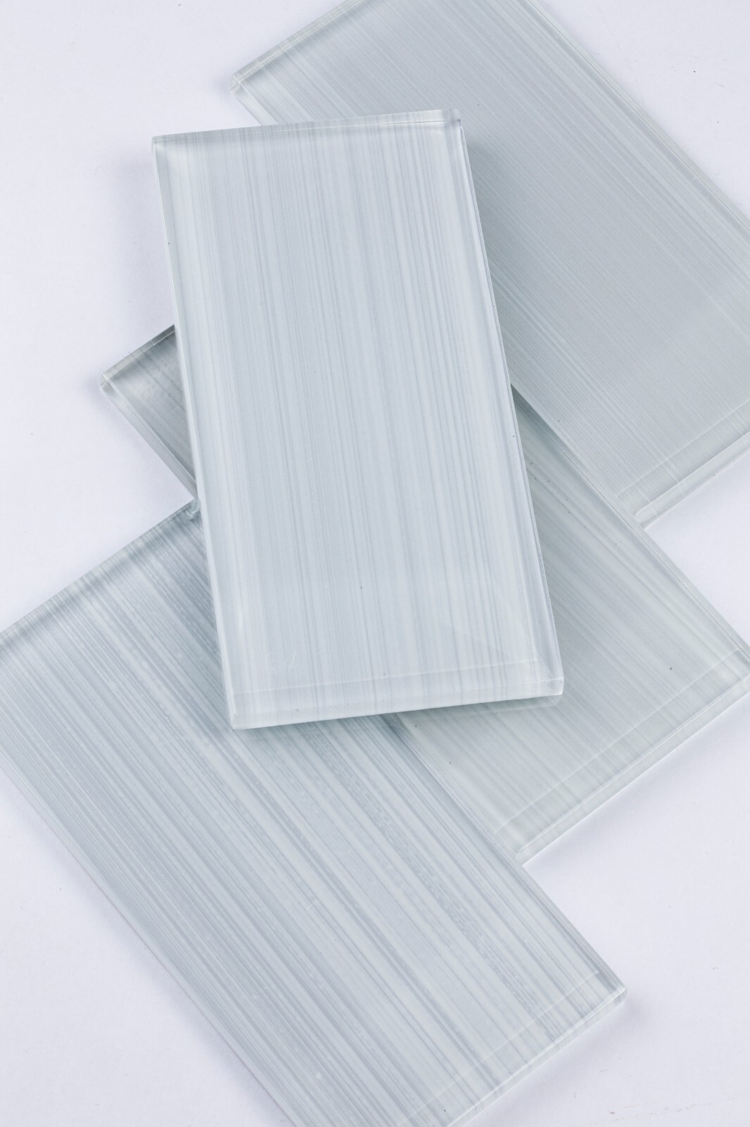 3×6 White Bamboo Subway Tile, 8 mm thick, Glass Tile, Backsplash, Bathroom Tile