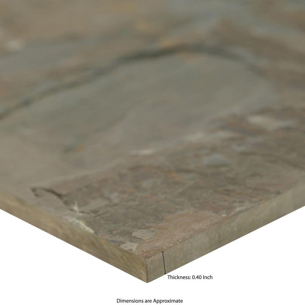 Rustique Earth 12 In.X12 In. Gauged Slate Floor And Wall Tile (10 Sq. Ft./Case)
