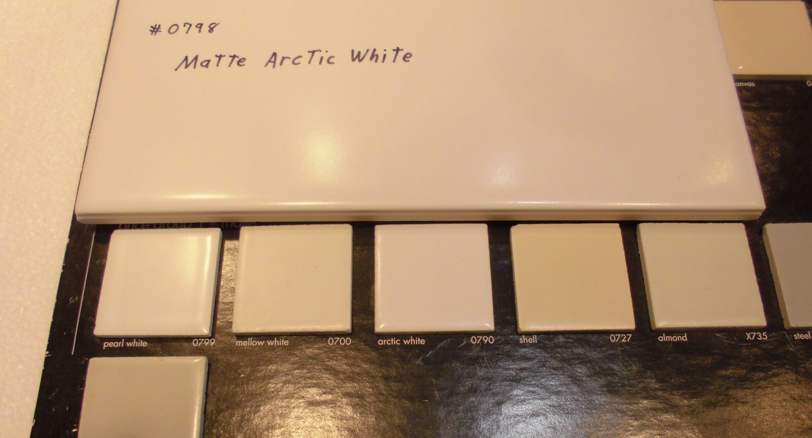 1 pc. Arctic White: 4-1/4″ X 8-9/16″ Matte Ceramic Tile by Daltile #0798, NEW