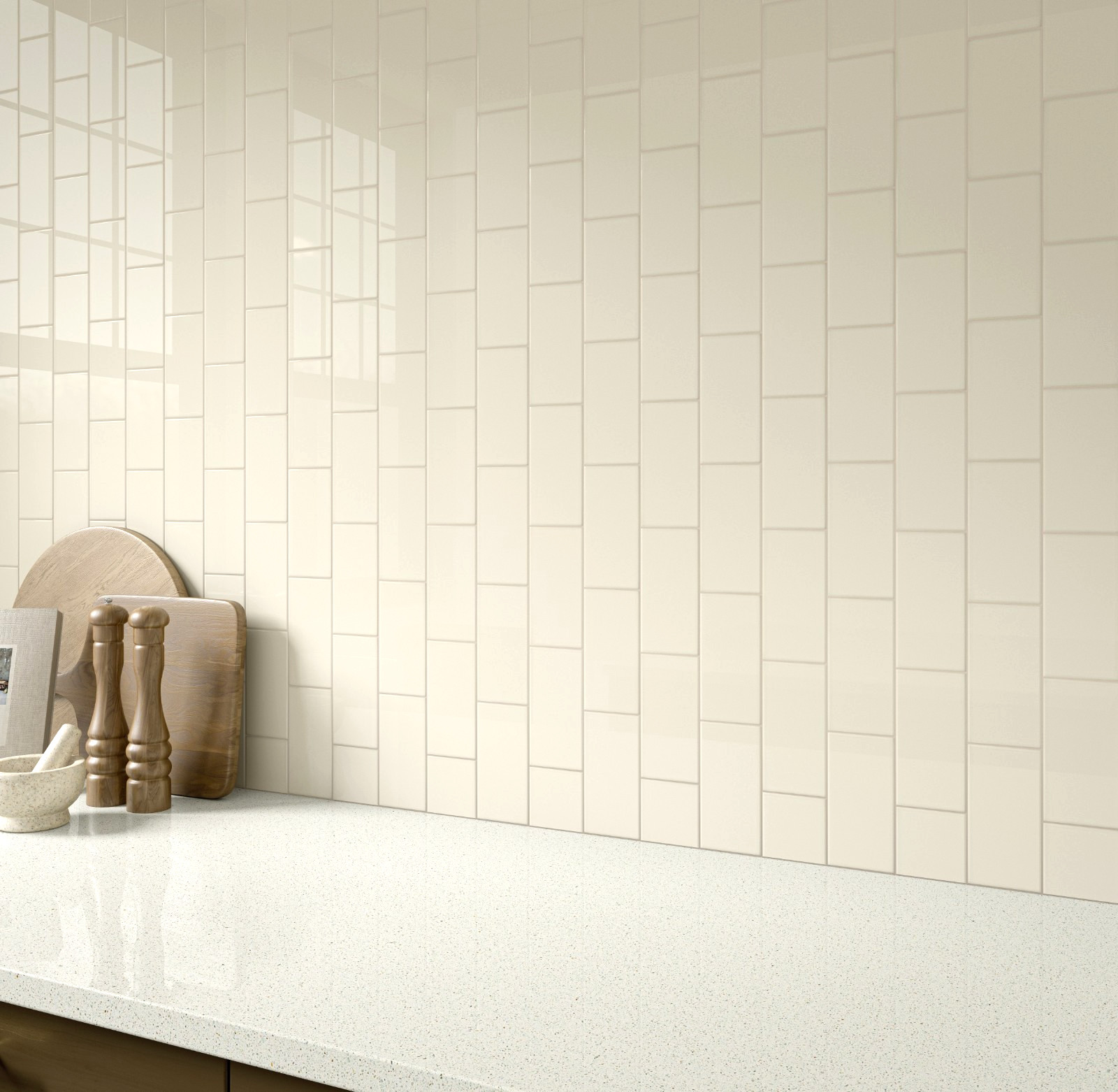 Almond Glossy 3×6 0135 Ceramic Subway Shower Wall and Backsplash Tile 1SF