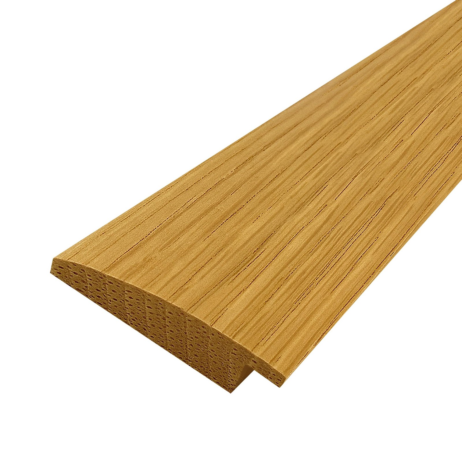 3 FT 1 3/8″ Wide Solid Oak Overlap Transition Strip with 1/4″ High Overlap