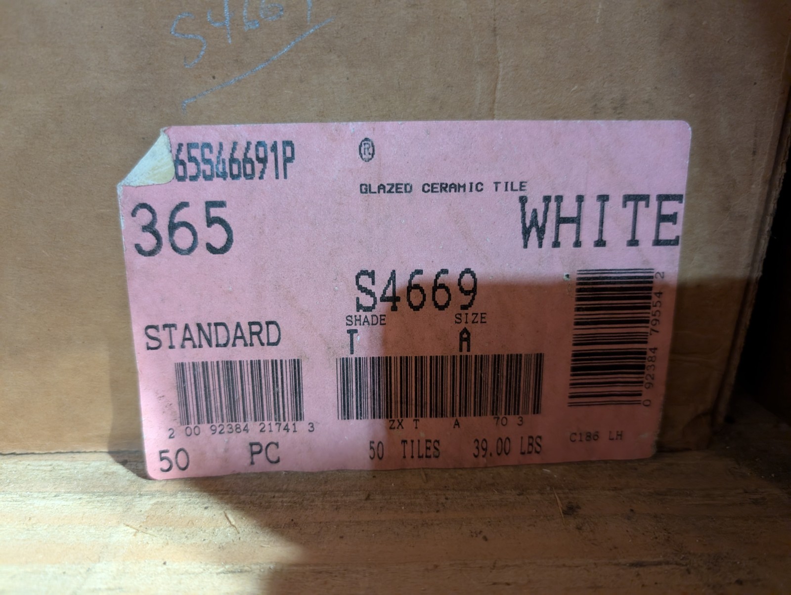 1 pc American Olean Crystalline White 6×6 ceramic tile #365 6″ Bullnose 60s 70s