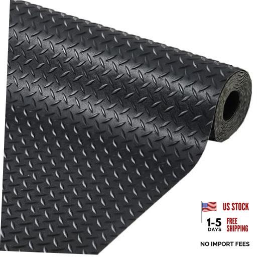 7.5 x 22 FT Garage Floor Mat, 2.8mm Thickened Diamond Plate PVC Flooring Roll