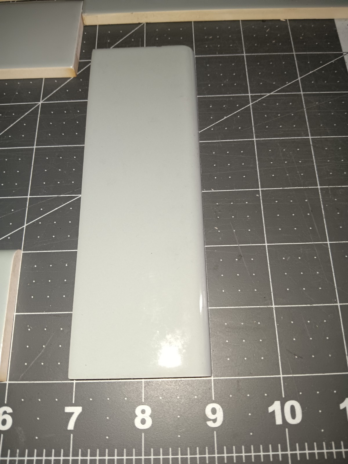 20 pieces Unused Antique Tile 2 x 6 Bullnose Trim BLUE GRAY Kitchen Bath