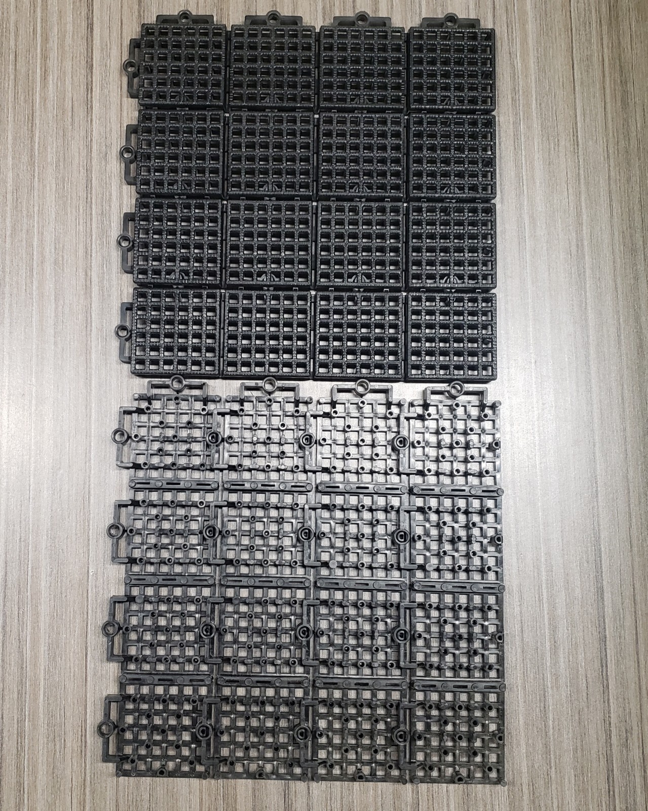 12 New 12″ x 12″ Mylec Dekmat # 990 Black Slip Resistant Floor Tiles Case Hockey