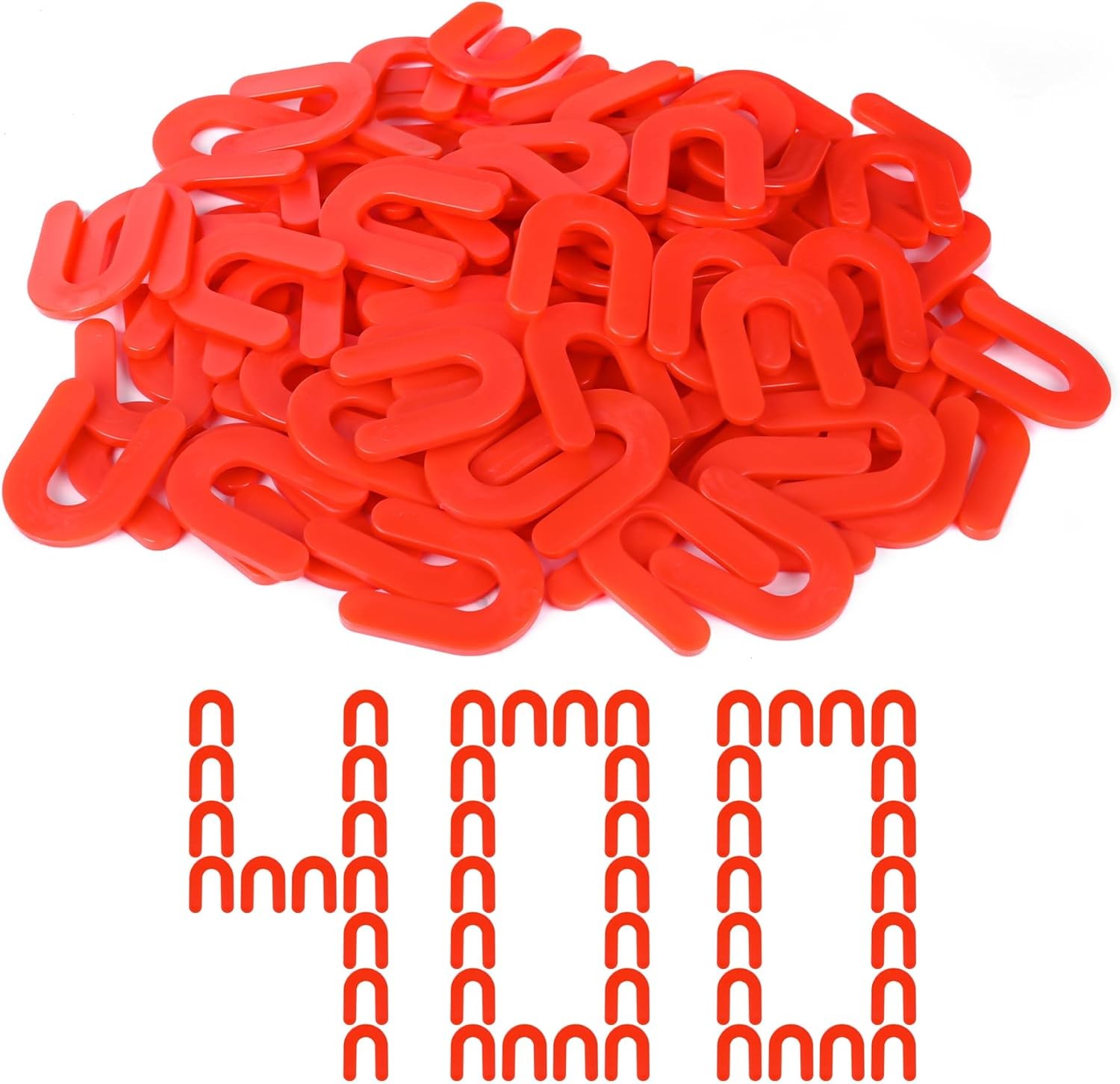 Horseshoe Shims Tile Spacers 1/8 Inch (3mm) 400Pcs U-Shaped 1/8-400 Pcs, Red