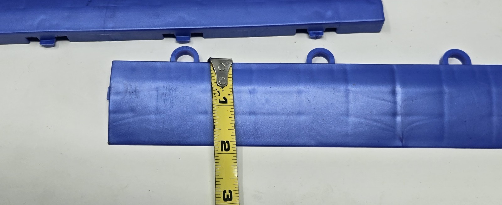 Modular Garage Floor Tile Edge Ramps/Transitions Blue Lot of 53 Piece Used