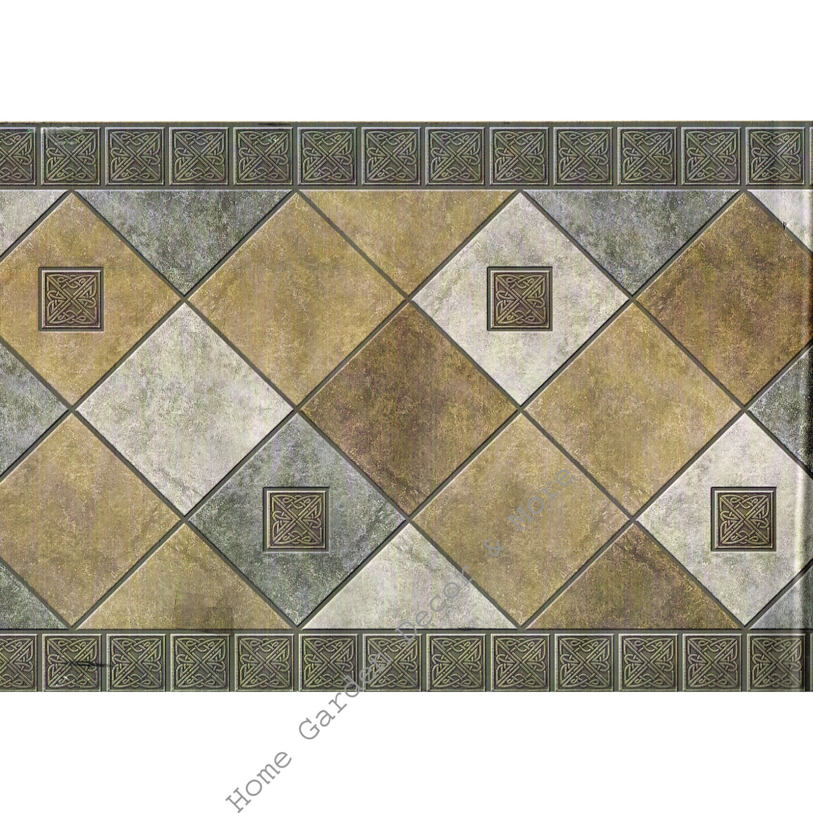 Diamond Gray Slate Marble Wall Tile Peel Stick Vinyl Backsplash 11.5″ x 12 ft