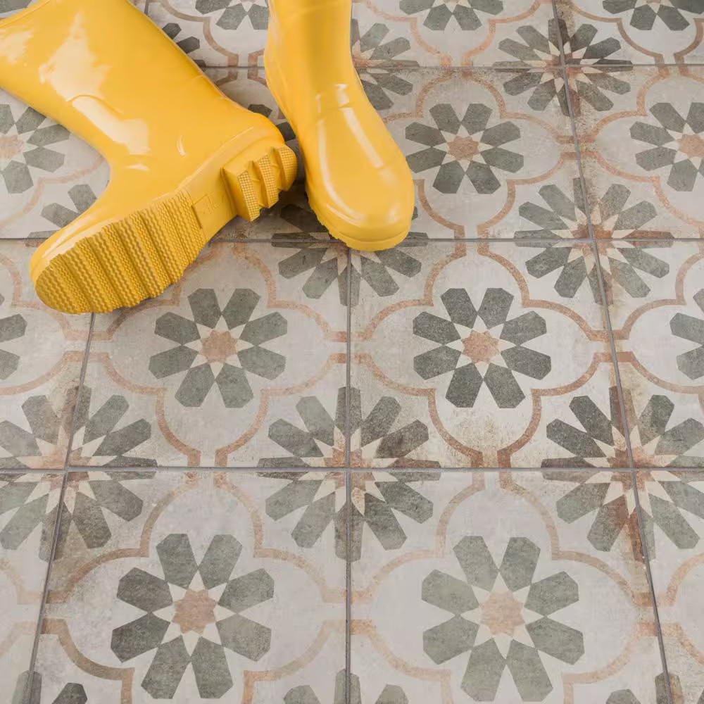 D’Anticatto Decor Florence 8-3/4 In. X 8-3/4 In. Porcelain Floor and Wall Tile (