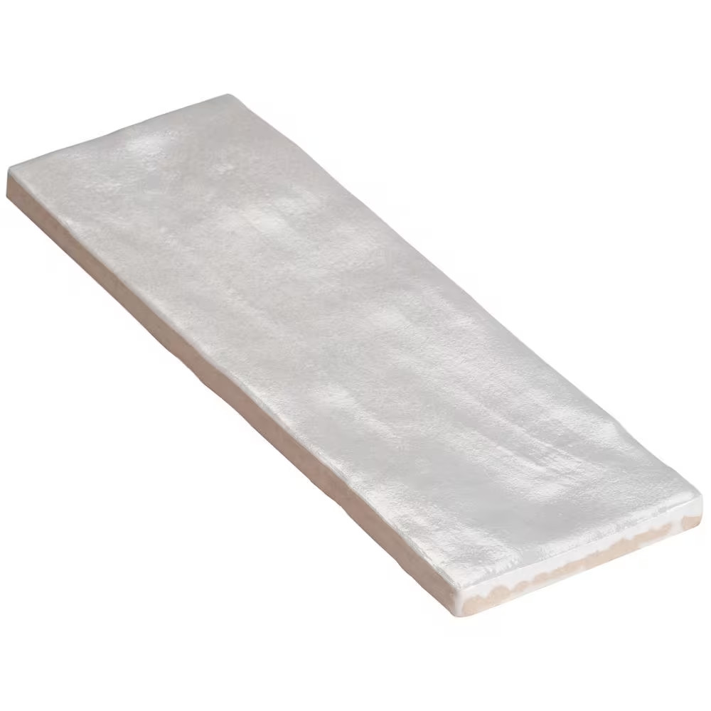 Amagansett Gin White 3 In. X 8 In. Mixed Finish Ceramic Subway Wall Tile (5.38 S