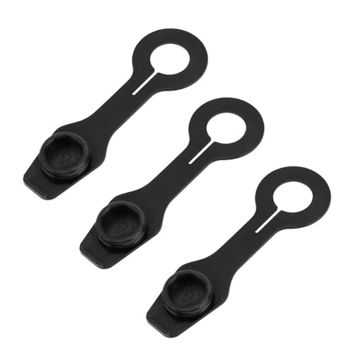 3pcs RV Water Inlet Plugs, 3/4″ Black Rubber City Water Cap Replacement with