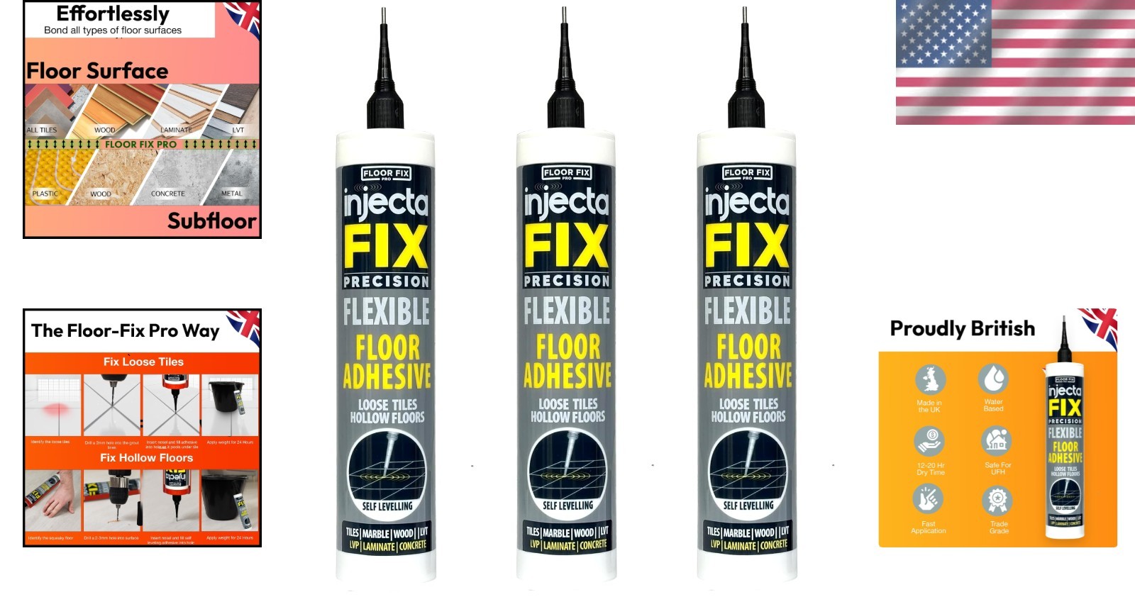 Tile Repair Made Easy – DIY Adhesive Kit for Ceramic, LVT & More, 10.1 fl oz