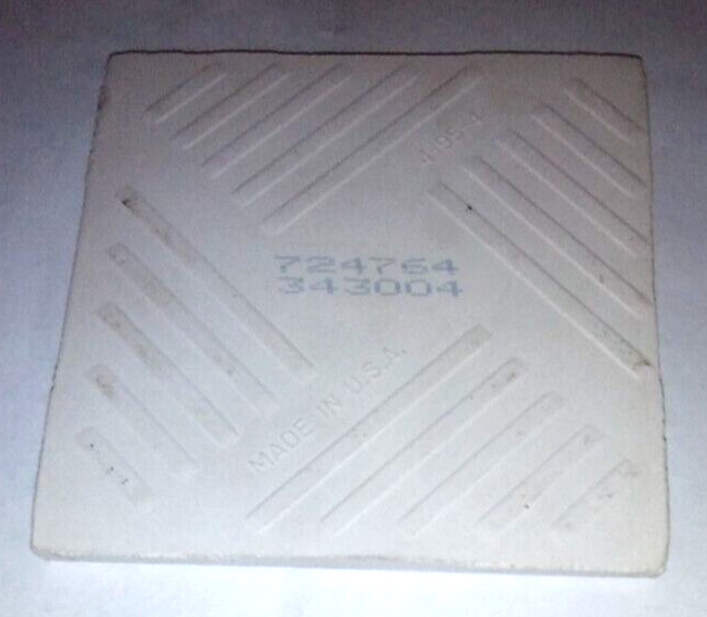 1 Wall Tile US Ceramic 724764 343004 Square 4-1/4″ Crystalline Off White Vintage
