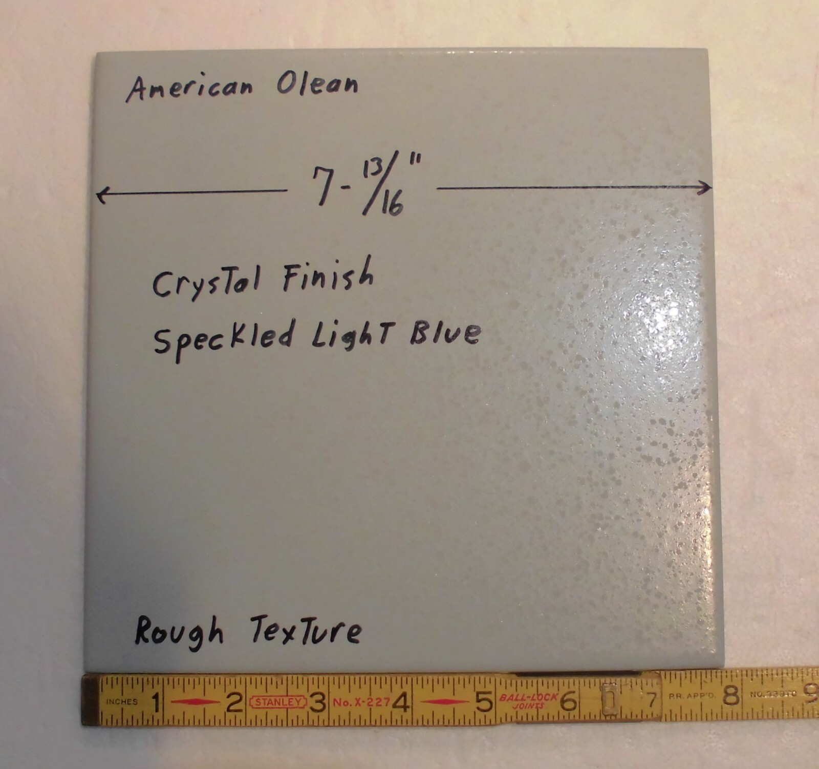 1 pc. Speckled Light Blue: 8″ Ceramic Floor Tile by American Olean, Crystal