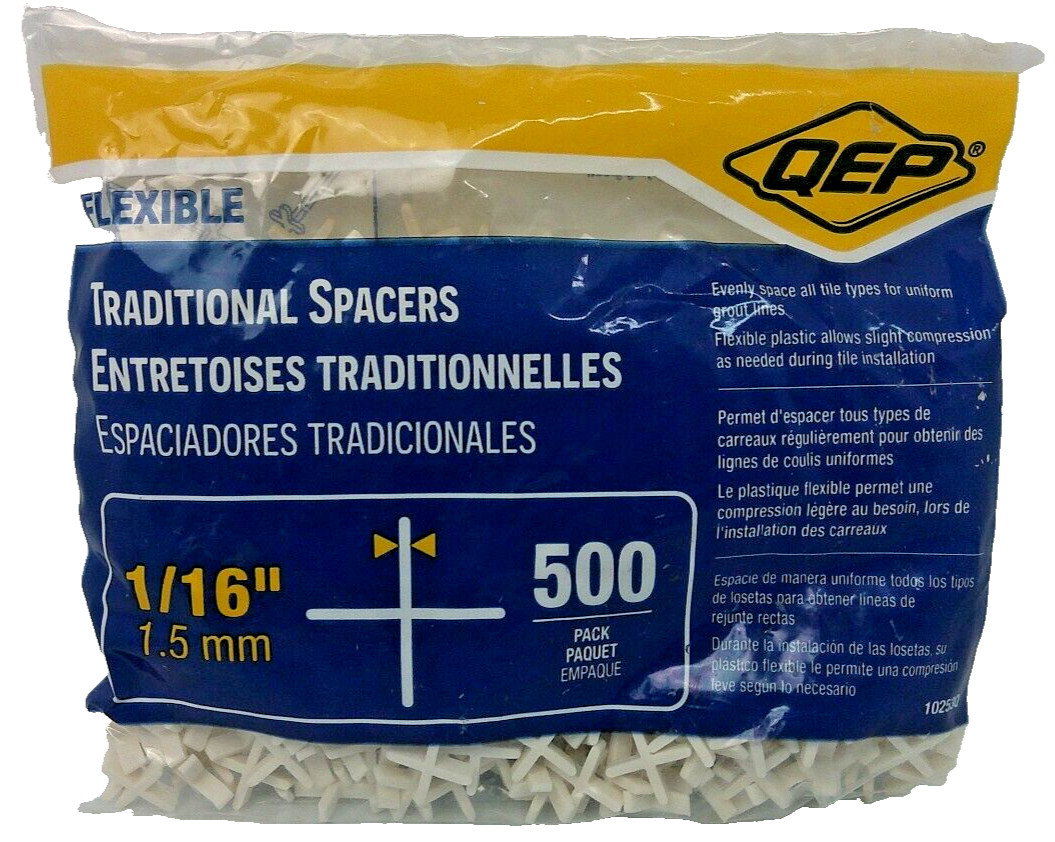 Lot of 11 QEP Traditional Spacers 1/16″ 1.5mm 500pk / 5,500 Spacers