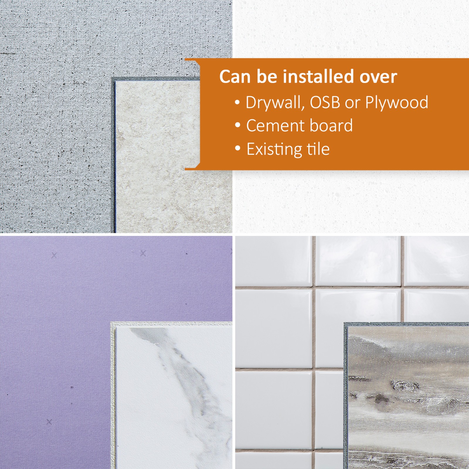 Palisade 23.2in x 7.2in Vinyl Backsplash Tiles