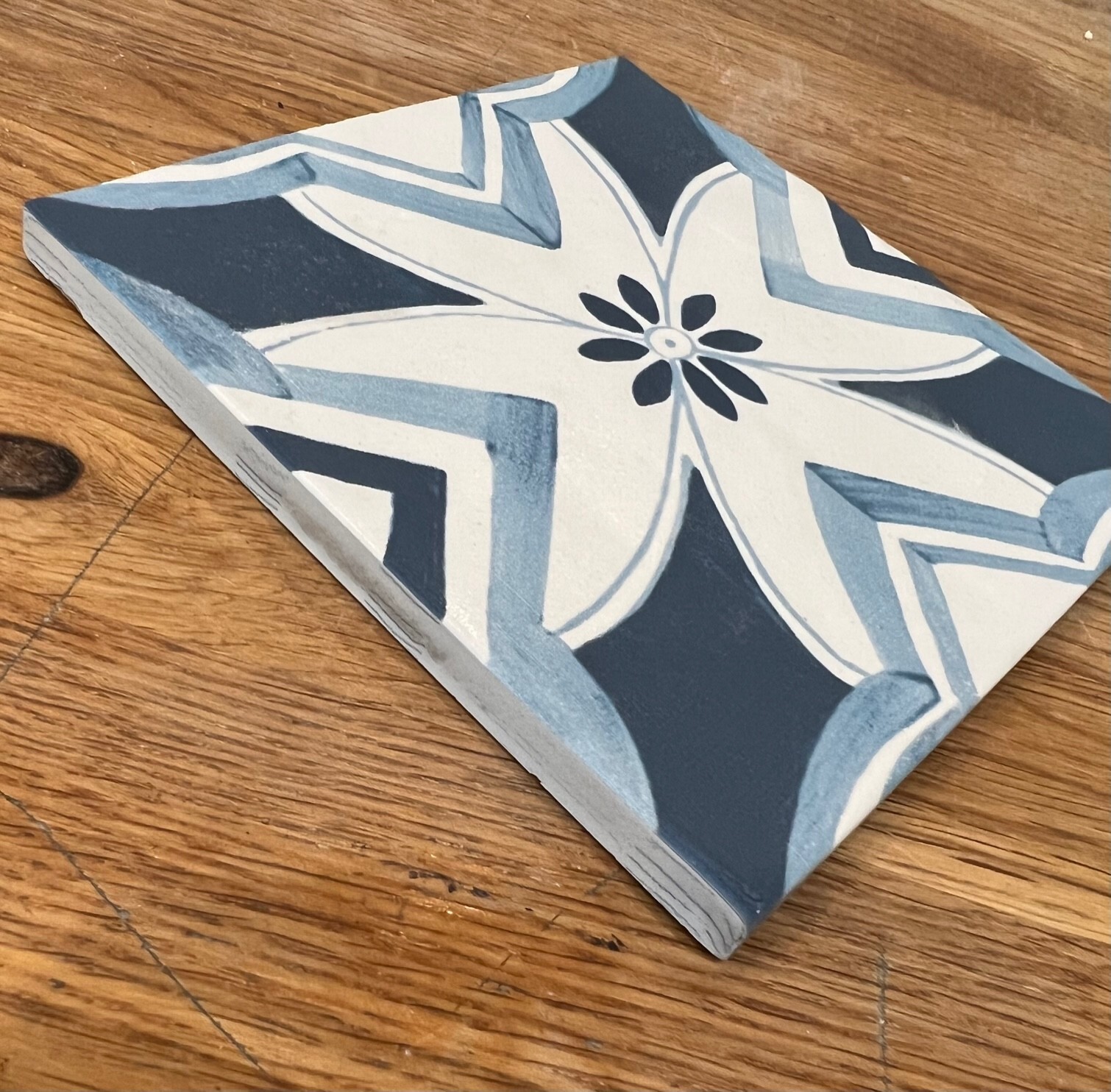 4.5×4.5 Mallorca Collection Blue Pattern 1 Porcelain Floor and Wall Tile Pool
