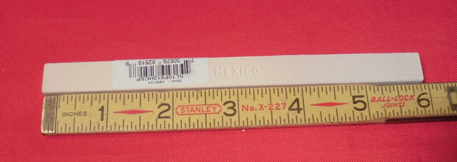 1 pc. *Gloss White #SL10* Ceramic Tile; Pencil – Liner – Sizzle; 1/2″ X 6″ A.O.