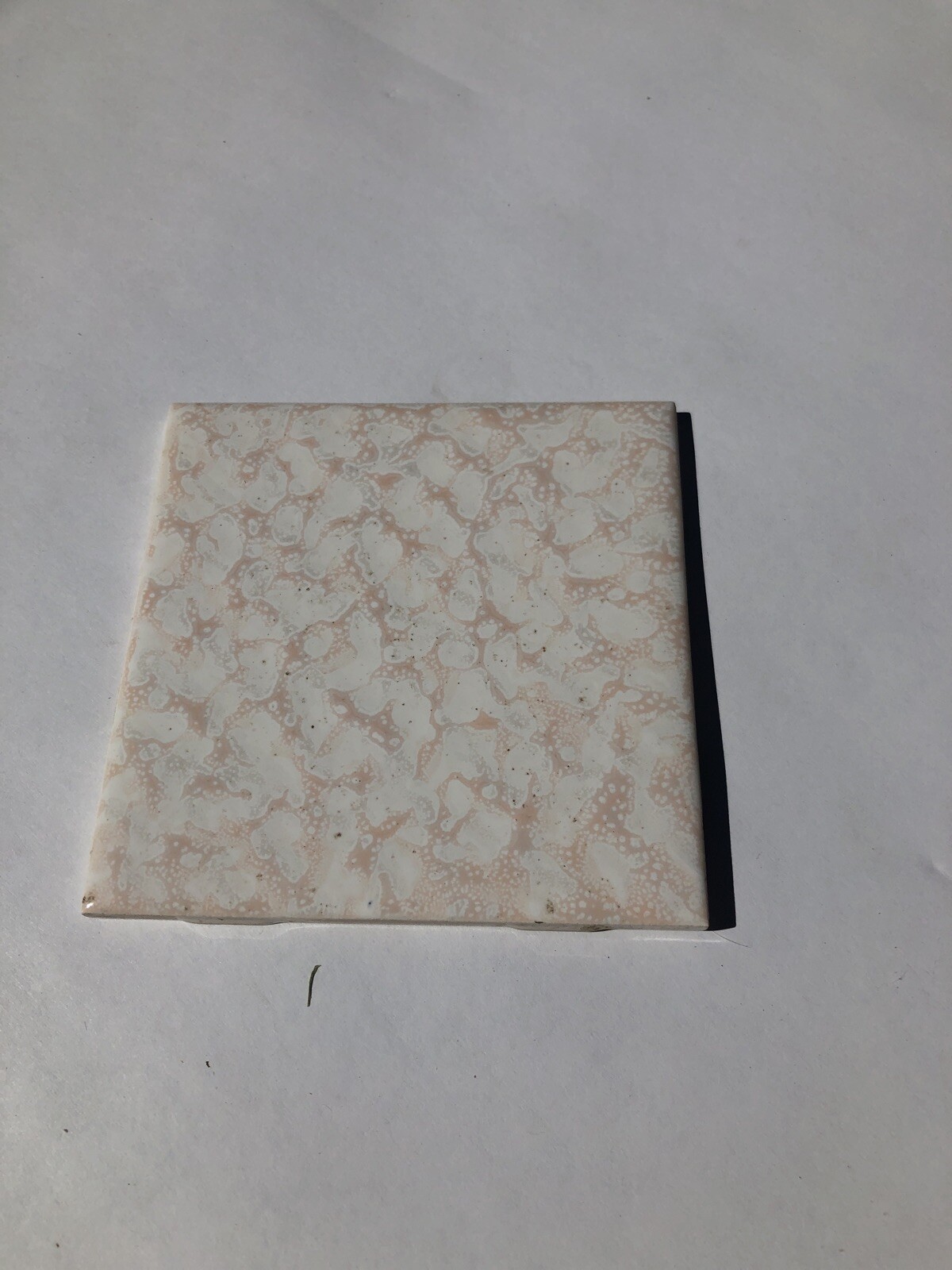 Pink Rose Ceramic Gloss Wall Tile Speckled Dots 4.25”Vintage Mid Century Mod 4×4