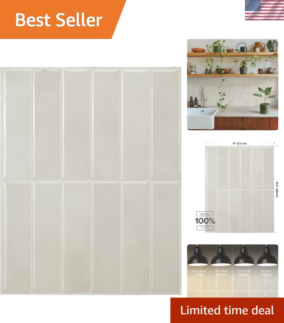 Gorgeous Moroccan Geometric Peel and Stick Backsplash – 5 Sheets, Glossy Finish