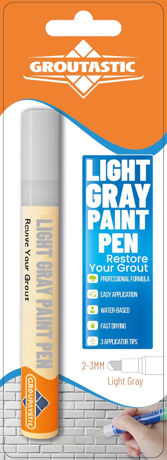 Grout Paint Pen – Tile Grout Colorant & Sealer Marker, Ideal for Bathroom Shower
