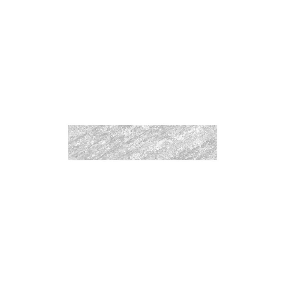 Alpe Graphite Matte 3 In. X 12 In. Quartzite Stone Look Porcelain Floor and Wall