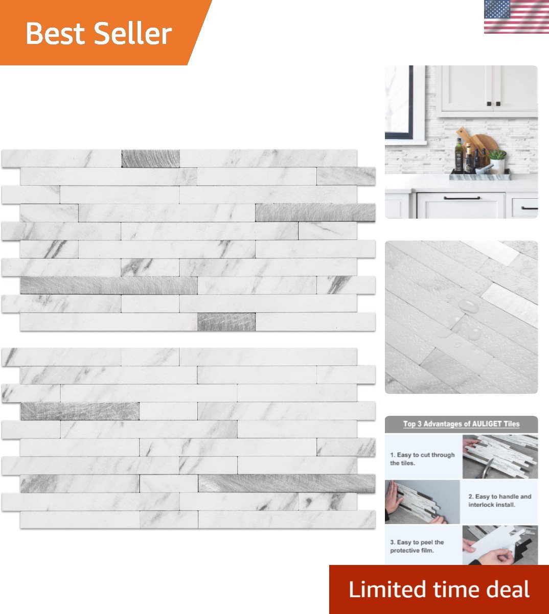 Realistic Faux Stone PVC Wall Tiles – Easy Peel & Stick Installation, 20 Sheets