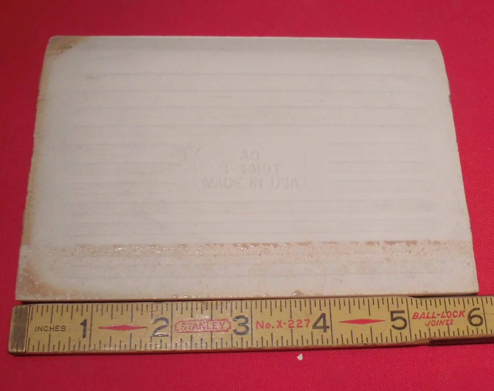 1 pc. *Sandalwood-Brown* Bullnose Top; base/cove Ceramic Tile: 4-1/8″ X 6″ NOS