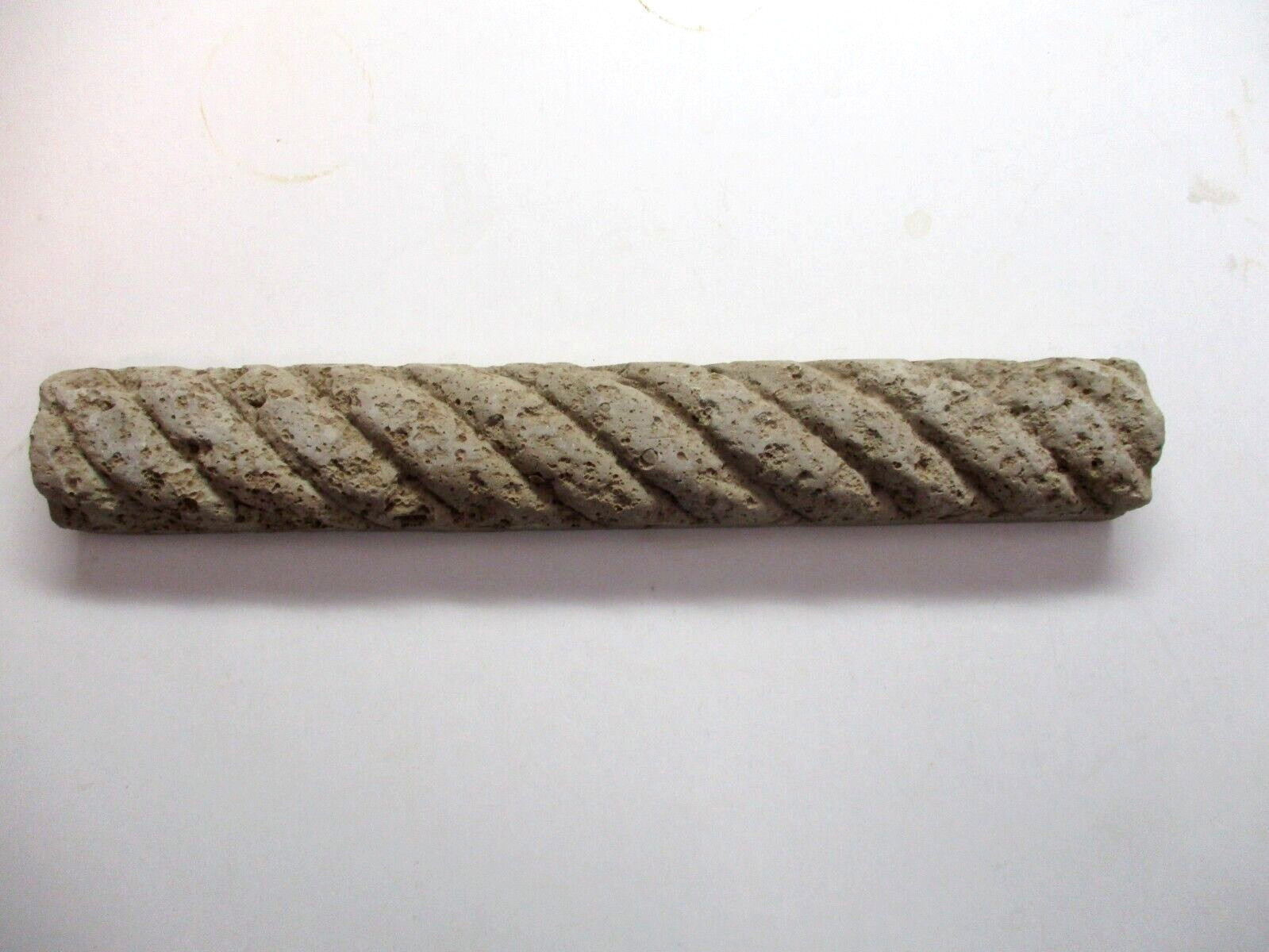 1 Trim Tile Angora Canada Ceramic Clay Brown 7-7/8″ X 1-1/4″ Roped Matte Border
