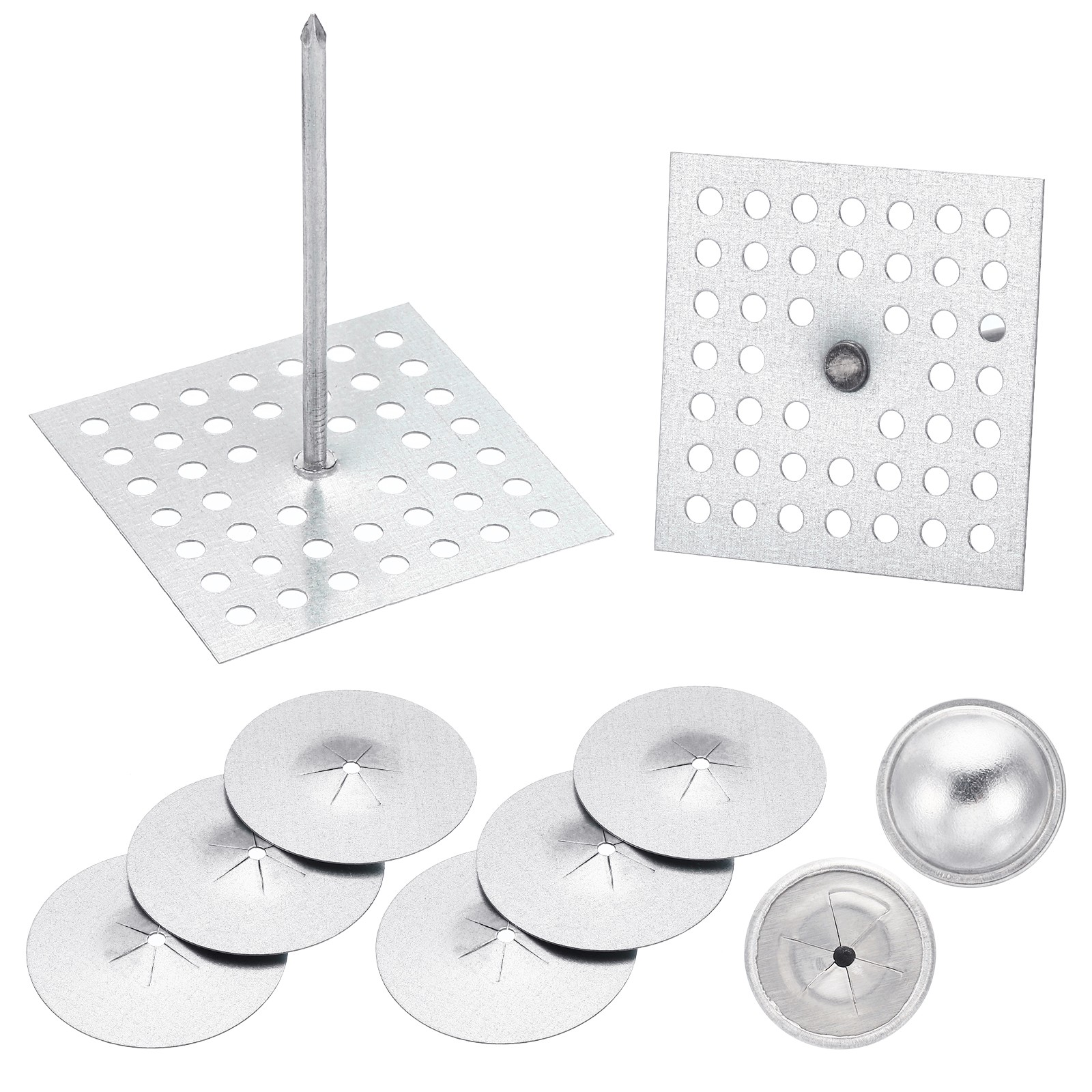 150 Sets Perforated Insulation Pins 2-1/2inch 1.5 Inch Self Locking Washers