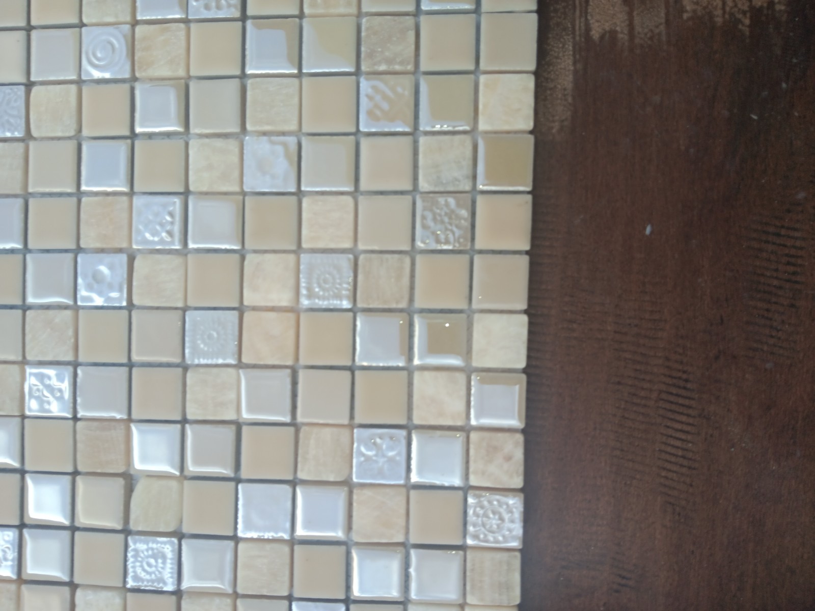 1 Box ( 10 ft²) Natural Stone Mosaic Tile Sheet.. Honey Color. 12×12