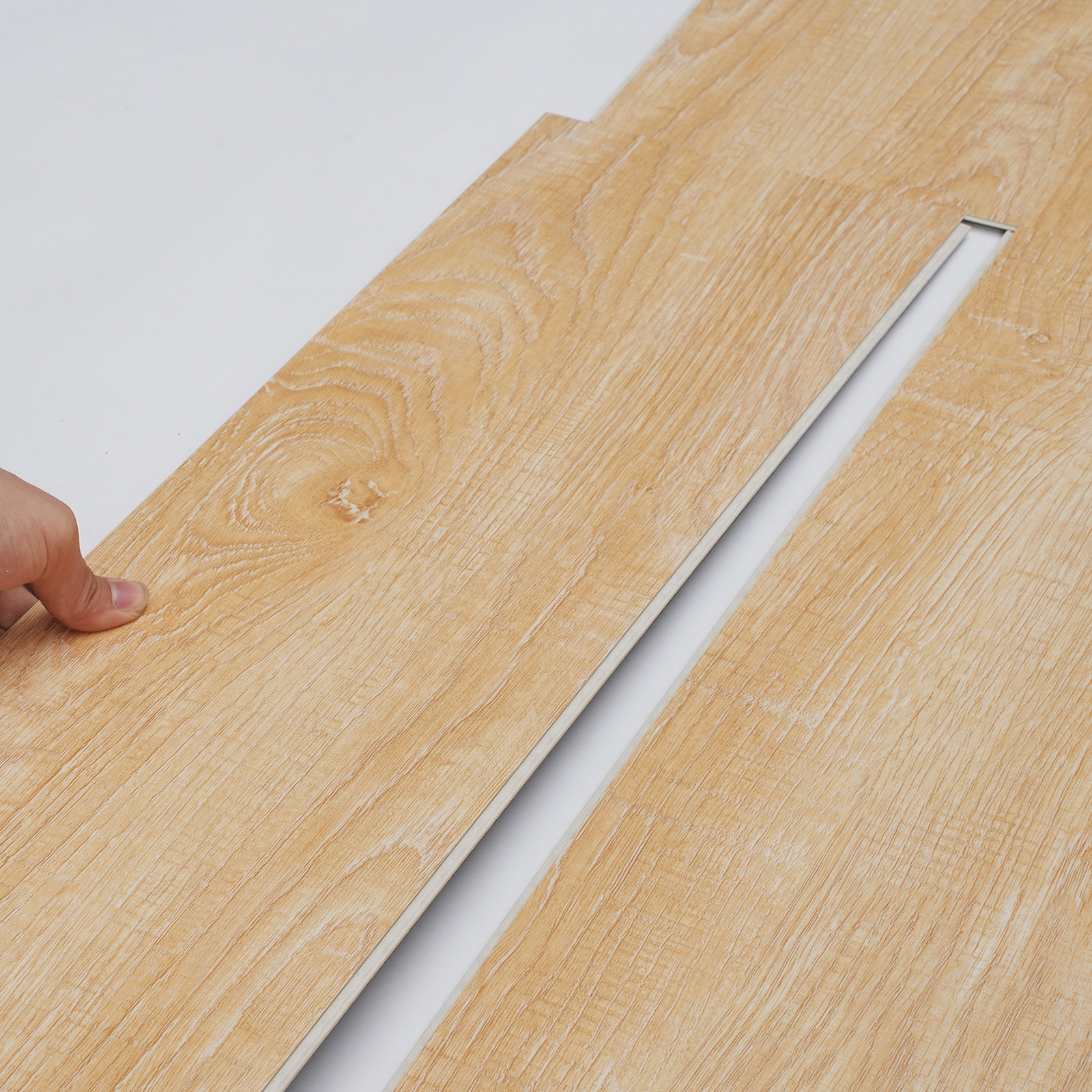 VEVOR Interlocking Vinyl Floor Tiles 10PCS 5.5mm Thick Natural Wood Grain