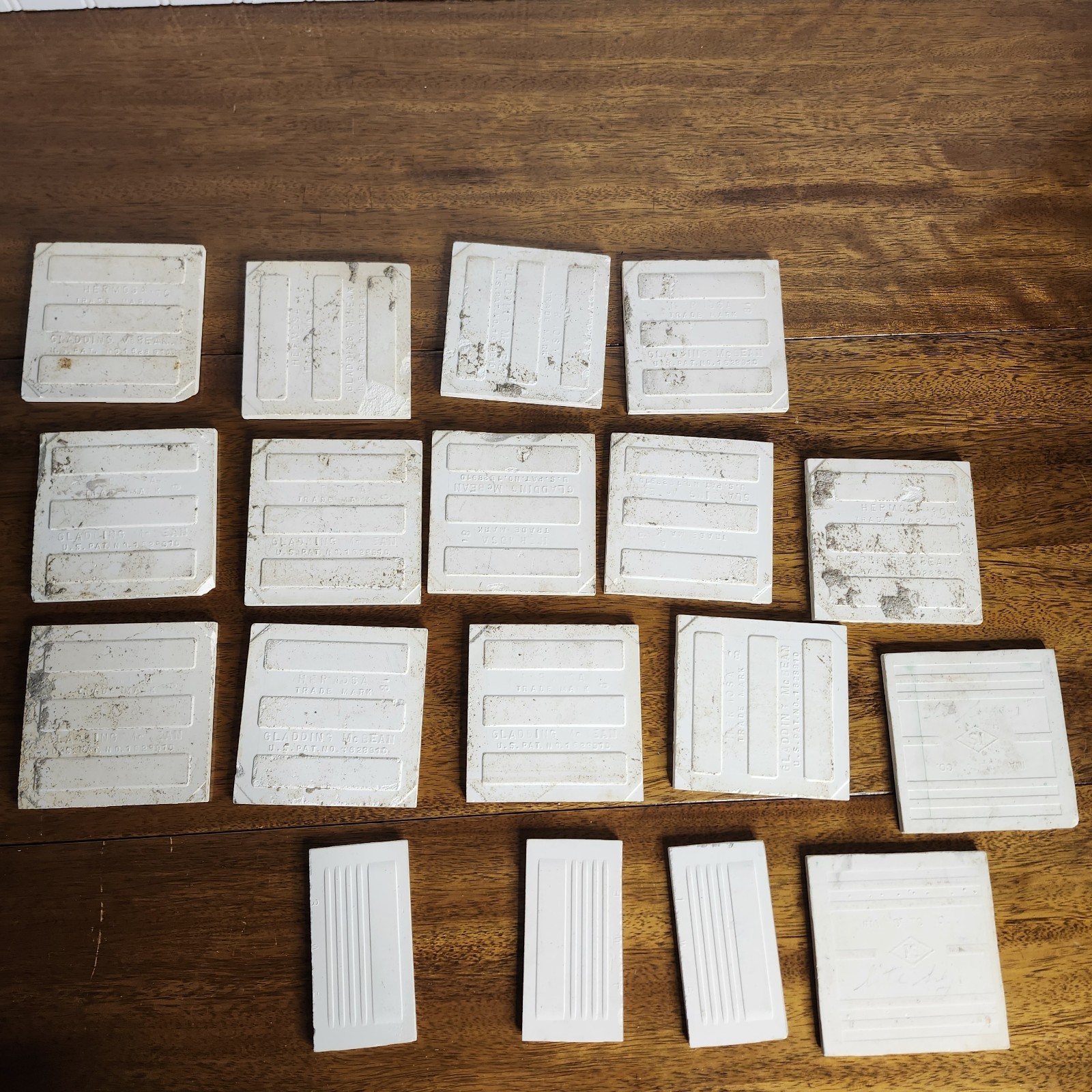 Vtg 4.25 x 4.25 Semi-Gloss Ceramic Wall Tile Made in USA Lot Of 15+ Tiles Read D