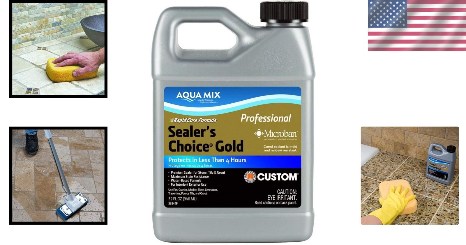 Versatile Sealer for Natural Stone Tile 32 Ounces Interior and Exterior Use