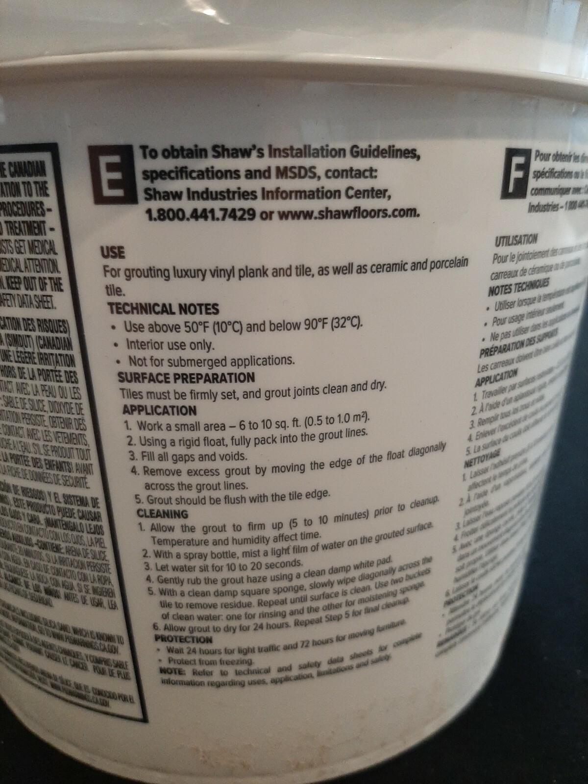 Array Multi-Flooring Premixed Grout 1 Gallon Silver Shaw Floors