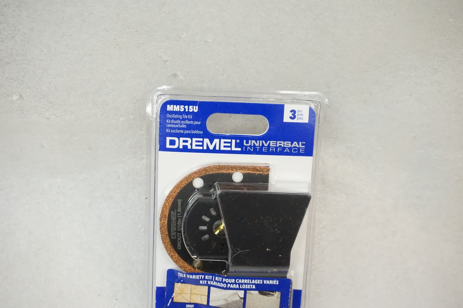Dremel MM515U Oscillating Tile Kit 3-Piece Universal Interface Multi-Tool Blades