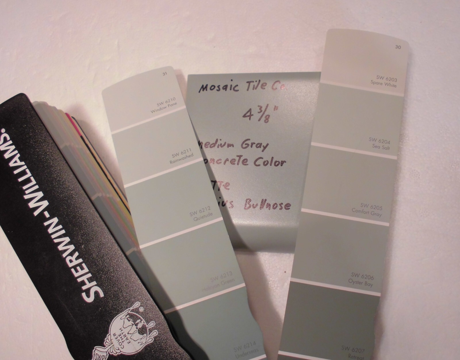 1 pc. Gray-Concrete Color: Matte Radius Bullnose Ceramic Tile 4-3/8″ Mosaic Co.