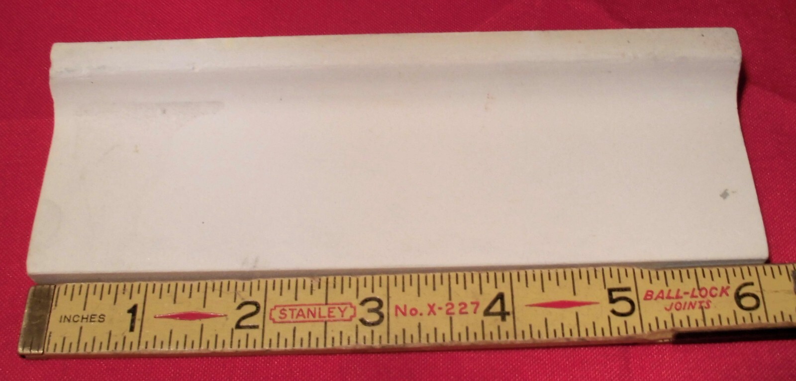 1 pc. *Stardust Yellow* Ceramic Tile; 2″ X 6-1/8″ Radius Bullnose; by Robertson