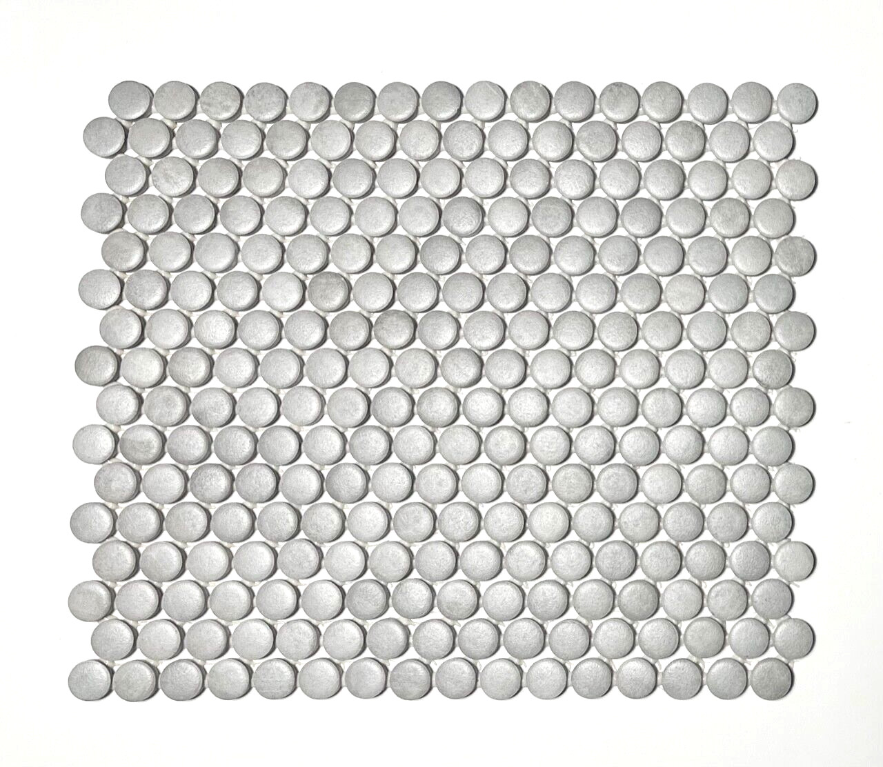 3/4″ Matte Cement Look Penny Round Ceramic Mosaic Floor Wall Backsplash