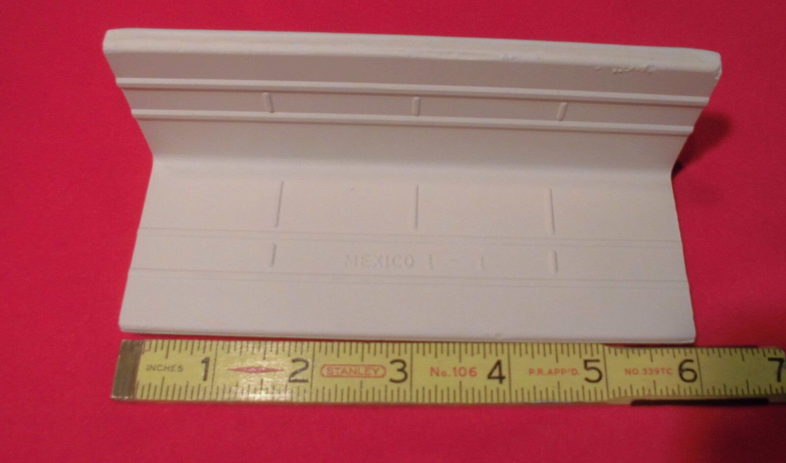 1 pc. Almond: V Cap Ceramic Trim Tile: Counter-Top Edging, American Olean #12