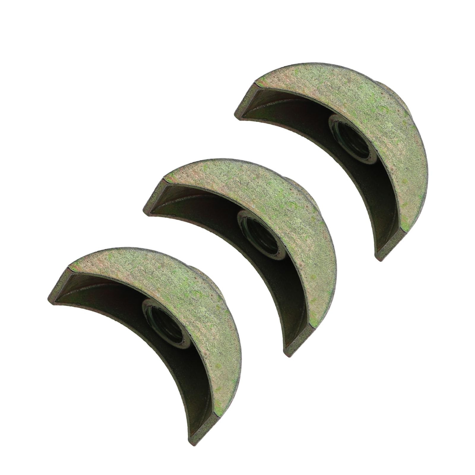 Guifeng 14PCS M6 Half Moon Nut Connector Closet Bed 24.5x11mm, M6, Green