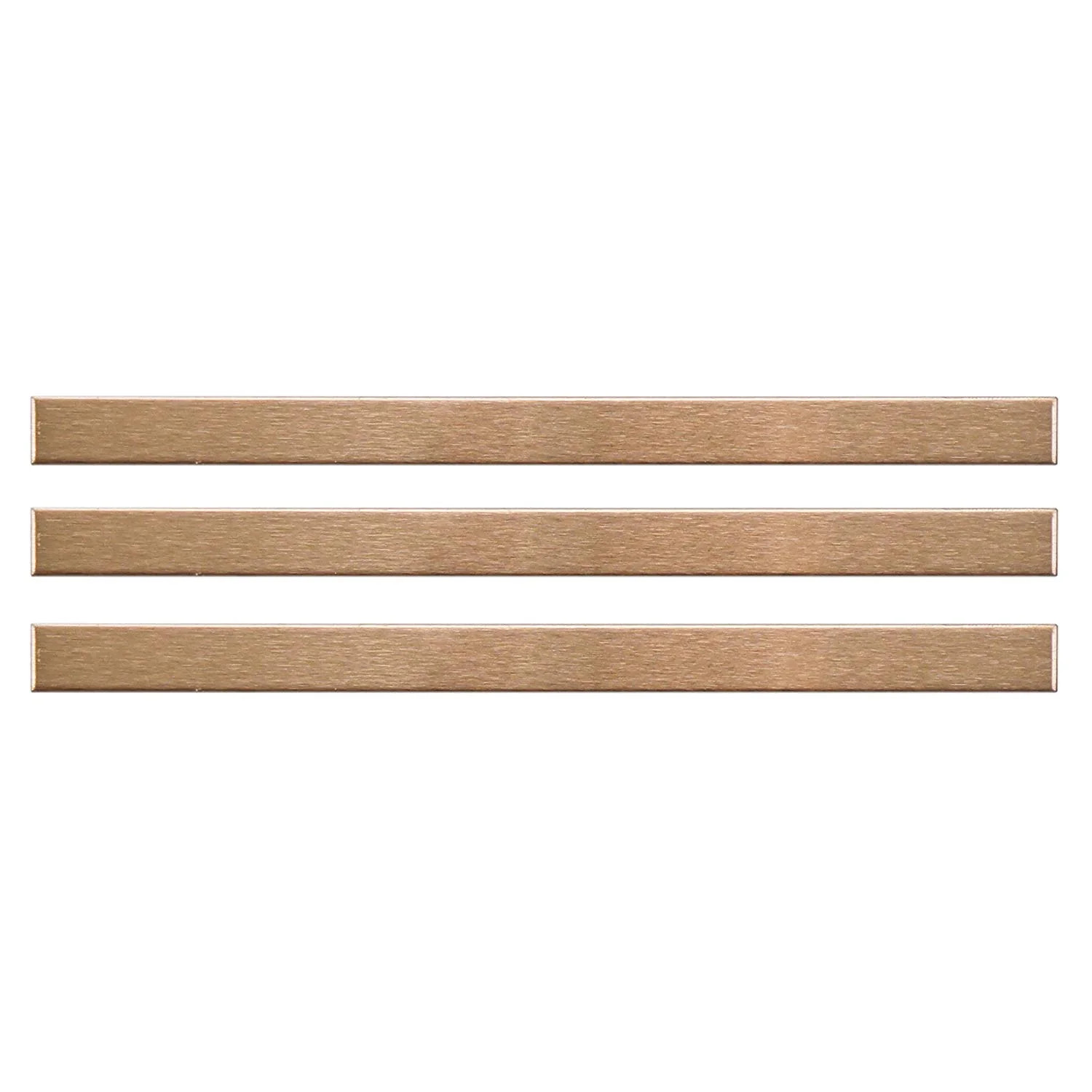 Merola Stick Copper 3/8 x 5 3/4 Inch Stainless Over Porcelain Wall Trim 3 Pcs
