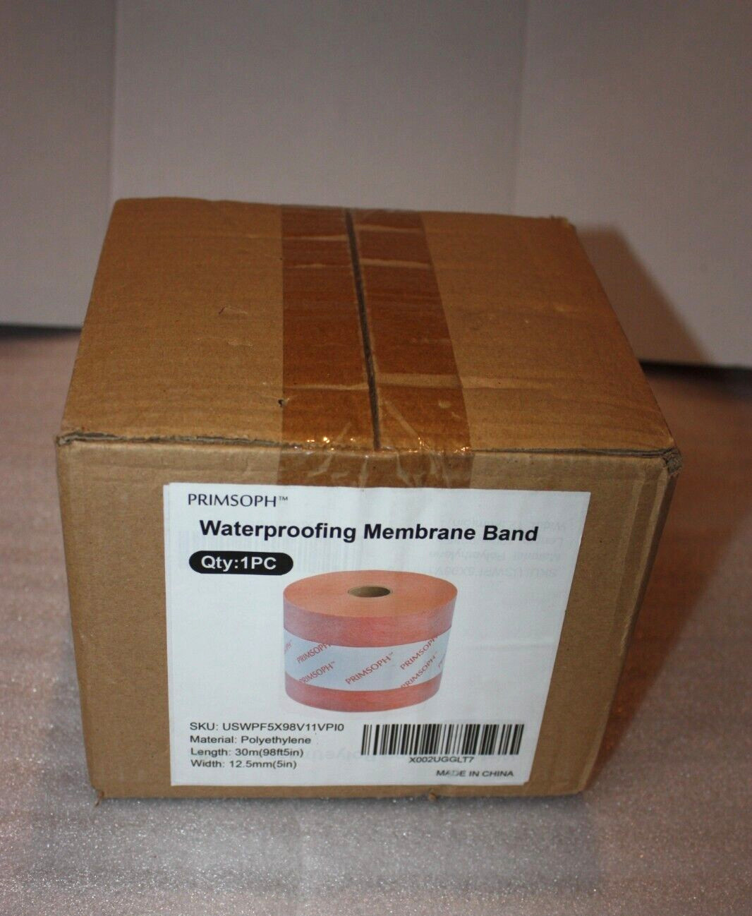 Primsoph Waterproofing Membrane Band, 5in x 98.5ft (12.5mm x 30m) New