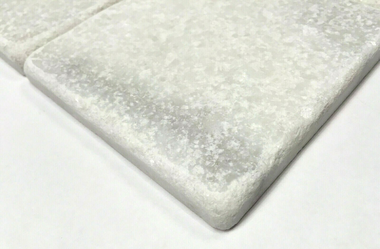Carrara White 4×4 Tumbled Marble Tile Backsplash Floor Wall (Sold by 1SF)