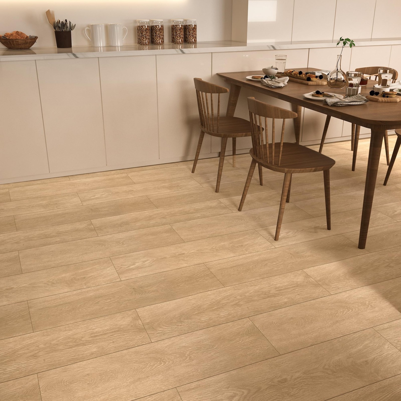 Boobest Peel and Stick Vinyl Flooring Roll Wood Grain Waterproof Self Adhesiv…