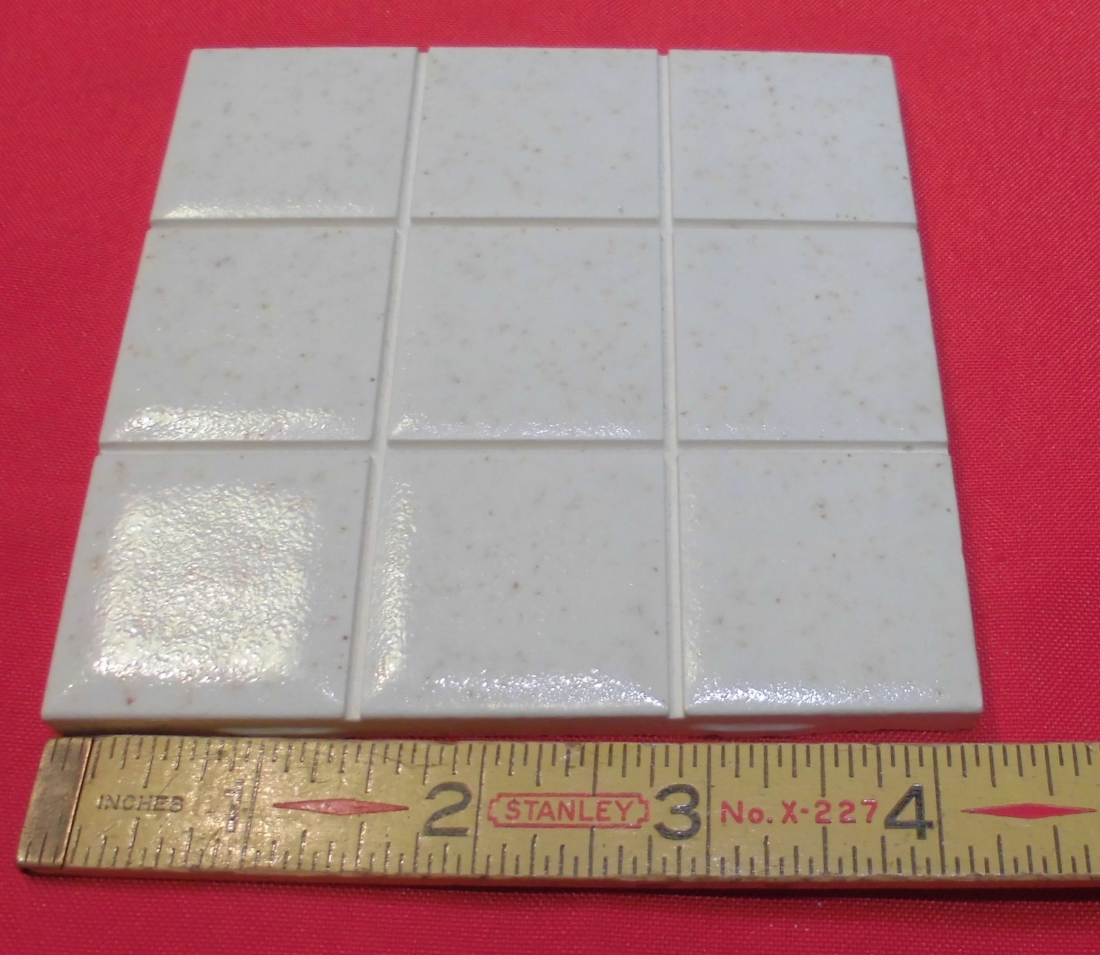 1 pc. Ceramic Tile *Gold Mist* Scored by American Olean 4-1/4″ Crystalline Glaze