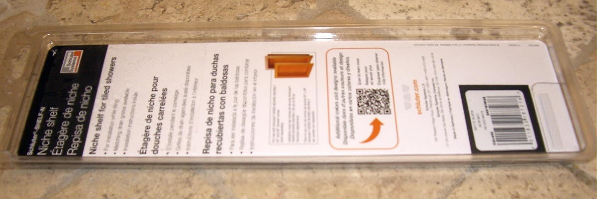Schluter Niche Shelf SNS1D3MGS Black Square Pattern – NEW In Package – FREE SHIP